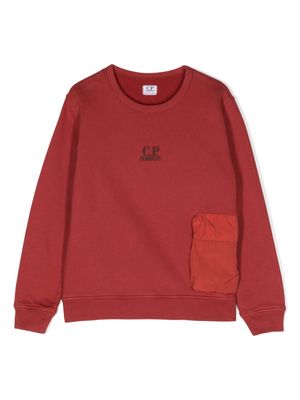 C.P. Company Kids U16 cotton-fleece sweatshirt - Red