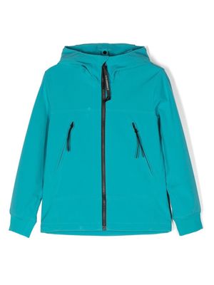 C.P. Company Kids zip-up hooded jacket - Blue