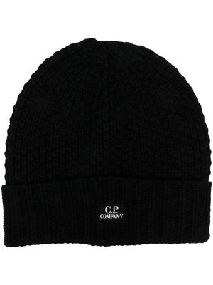 C.P. Company knitted beanie hat - Black