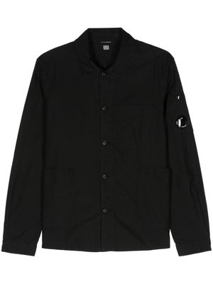 C.P. Company Lens-appliqué cotton shirt - Black