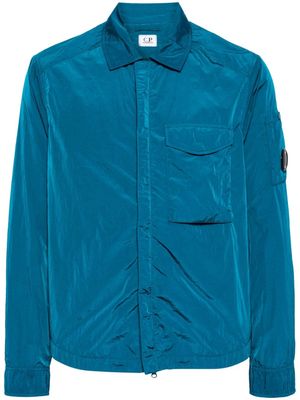 C.P. Company Lens-appliqué zip-up shirt jacket - Blue