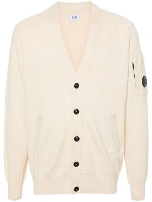 C.P. Company Lens cotton cardigan - Neutrals