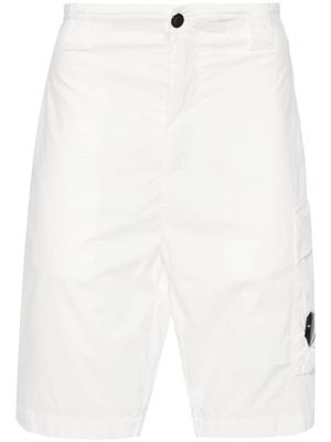 C.P. Company Lens-detail bermuda shorts - White