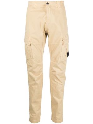C.P. Company Lens-detail cargo tapered trousers - Neutrals
