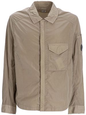 C.P. Company Lens-detail chest-pocket shirt - Neutrals