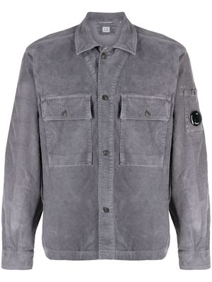 C.P. Company Lens-detail corduroy cotton shirt - Grey