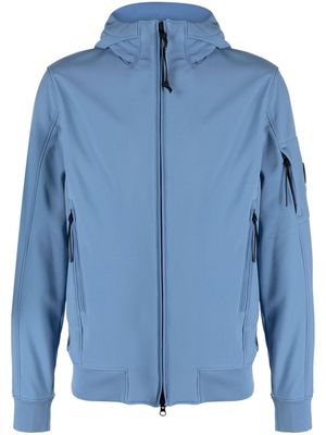 C.P. Company Lens-detail cotton hooded jacket - Blue