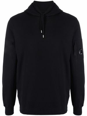 C.P. Company Lens-detail cotton hoodie - Black