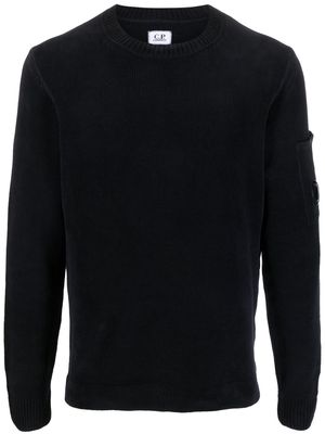 C.P. Company Lens-detail cotton knitted jumper - Blue