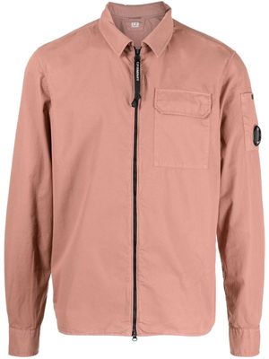 C.P. Company Lens-detail cotton shirt jacket - Pink