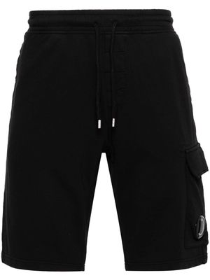 C.P. Company Lens-detail cotton shorts - Black