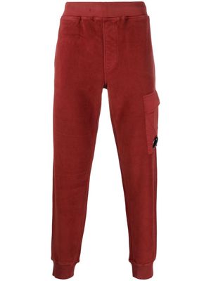 C.P. Company lens-detail cotton track pants - Red