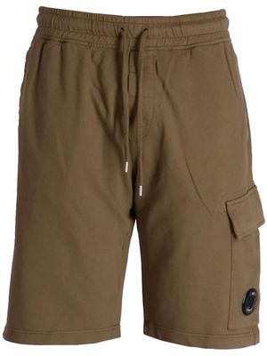C.P. Company Lens-detail cotton track shorts - Brown