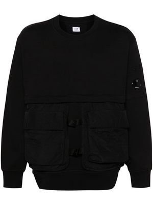 C.P. Company Lens-detail detachable-panels sweatshirt - Black