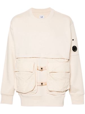 C.P. Company Lens-detail detachable-panels sweatshirt - Neutrals