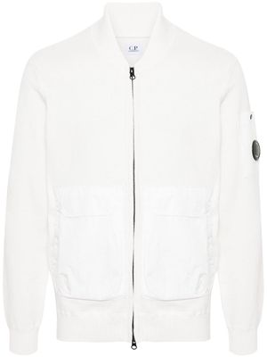 C.P. Company Lens-detail fine-knit cardigan - White