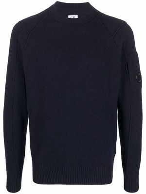 C.P. Company Lens-detail fine-knit jumper - Blue