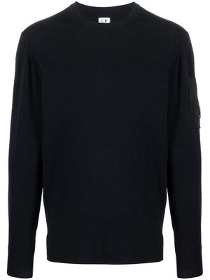 C.P. Company Lens-detail fine-knit sweatshirt - Blue
