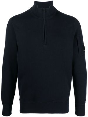 C.P. Company lens-detail half-zip sweatshirt - Blue