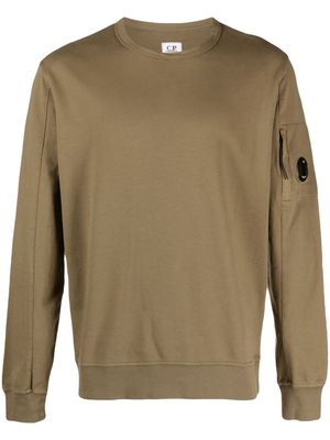 C.P. Company Lens-detail jersey-fleece jumper - Brown