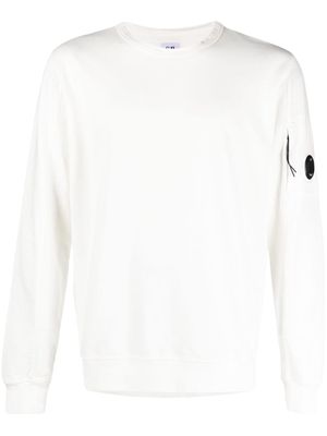C.P. Company Lens-detail jersey-fleece jumper - White