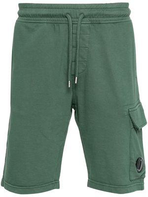 C.P. Company Lens-detail jersey shorts - Green