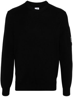C.P. Company Lens-detail knitted jumper - Black