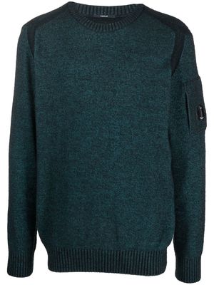 C.P. Company lens-detail knitted jumper - Blue