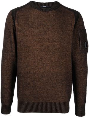 C.P. Company lens-detail knitted jumper - Brown