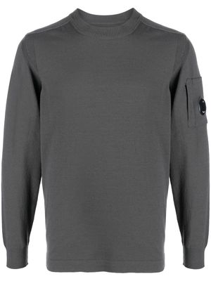 C.P. Company Lens-detail knitted sweater - Grey