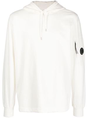 C.P. Company Lens-detail long-sleeved hoodie - White