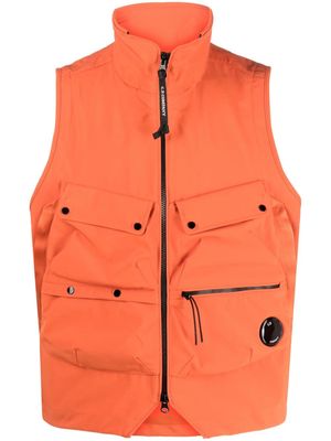 C.P. Company Lens-detail multi-pocket vest - Orange