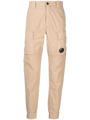 C.P. Company lens-detail straight-leg trousers - Brown