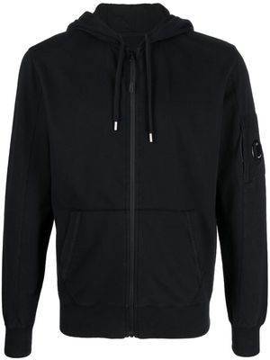 C.P. Company Lens-detail zip-up hoodie - Black