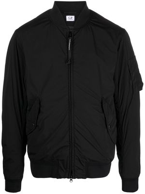 C.P. Company lens-detail zipped bomber-jacket - Black