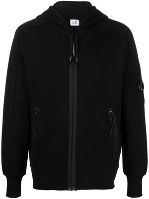C.P. Company Lens-detail zipped-up hoodie - Black