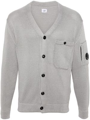 C.P. Company Lens-detailed cotton cardigan - Grey