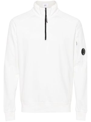 C.P. Company Lens-detailed zip-up sweatshirt - White