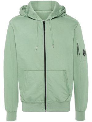 C.P. Company Lens-detailed zipped hoodie - Green