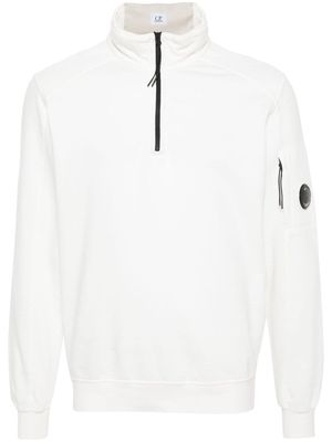 C.P. Company Lens-embellished cotton sweatshirt - White