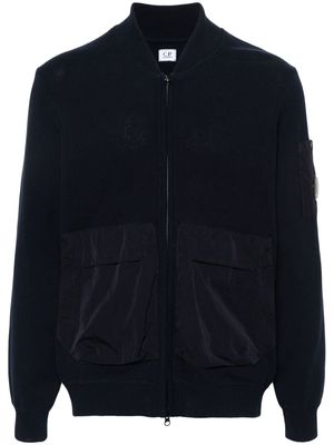 C.P. Company Lens fine-knit cardigan - Blue