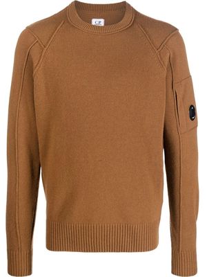 C.P. Company lens knit jumper - Brown