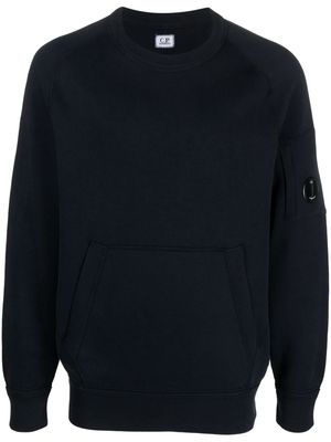C.P. Company Lens-patch cotton jersey sweatshirt - Blue
