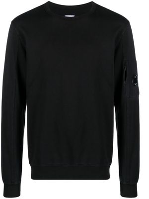 C.P. Company Lens-patch fleece sweatshirt - Black