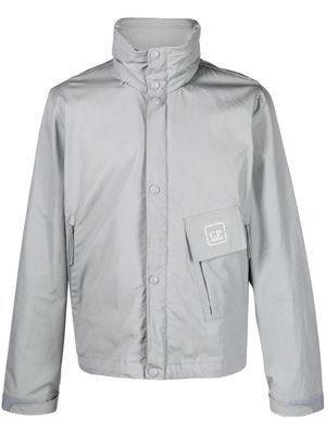 C.P. Company logo-appliqué cotton jacket - Grey