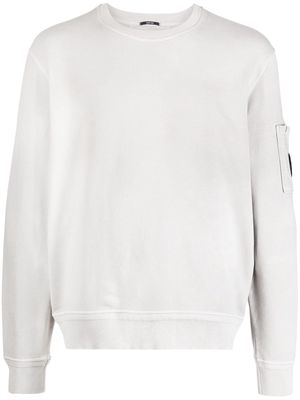 C.P. Company logo-appliqué cotton sweatshirt - Neutrals