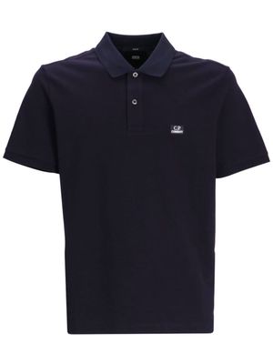 C.P. Company logo-appliqué piqué polo shirt - Blue
