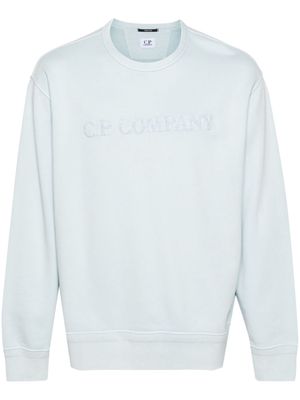 C.P. Company logo-embossed cotton sweatshirt - Blue