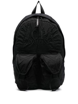 C.P. Company logo-embroidered backpack - Black