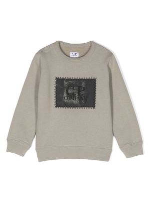 C.P. Company logo-embroidered cotton sweatshirt - Grey